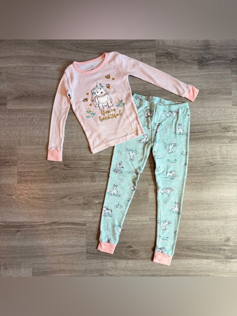 Laura Ashley toddler girls fleece pajama set